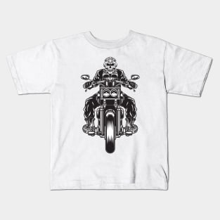 Vintage Skull Rider Kids T-Shirt